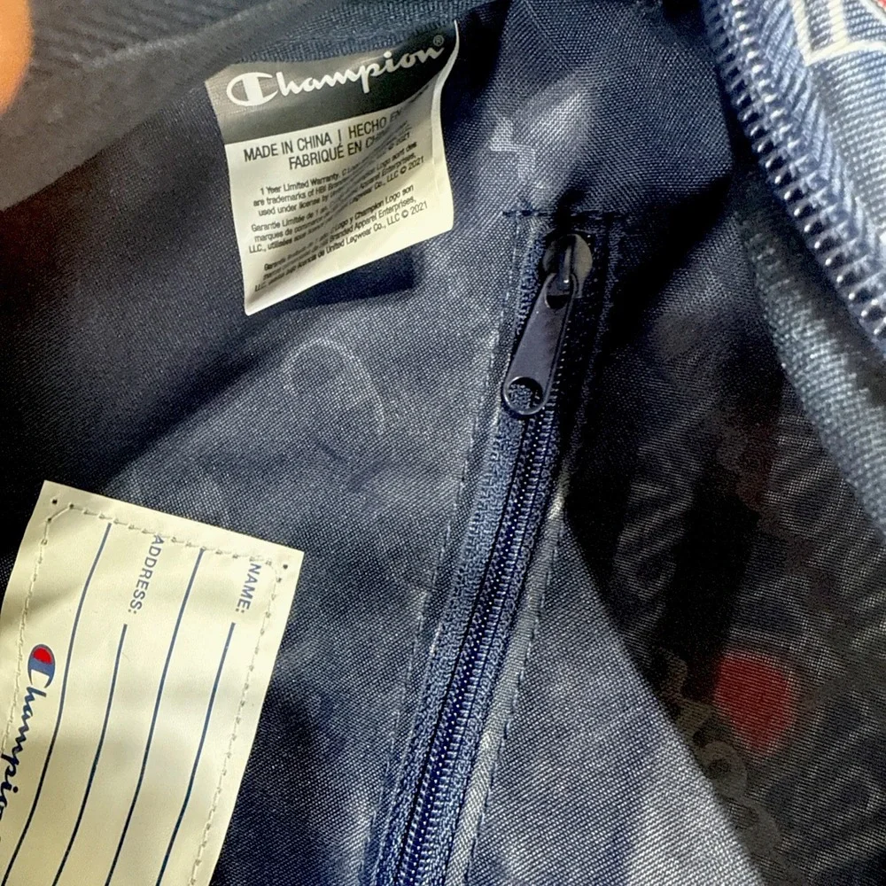 Champion Fanny Pack Waist Bag Zippered Storage Crossbody Red White Blue‎